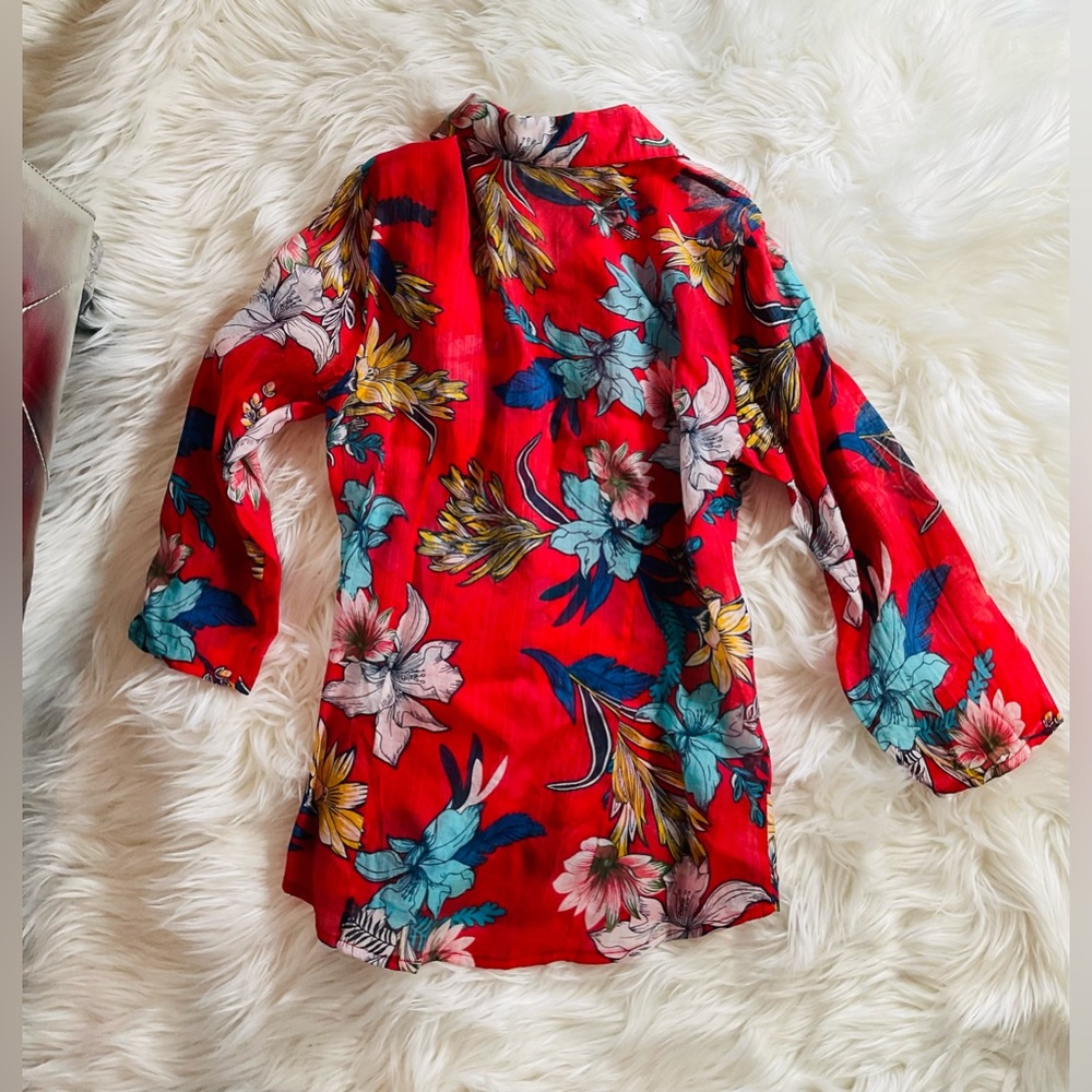 Vibrant floral blouse - Picture 3 of 6